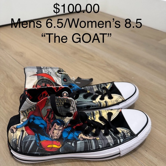 Converse Men’s /Wonen’s Superhero Sneakers - Black, Blue, Red - Picture 3 of 3